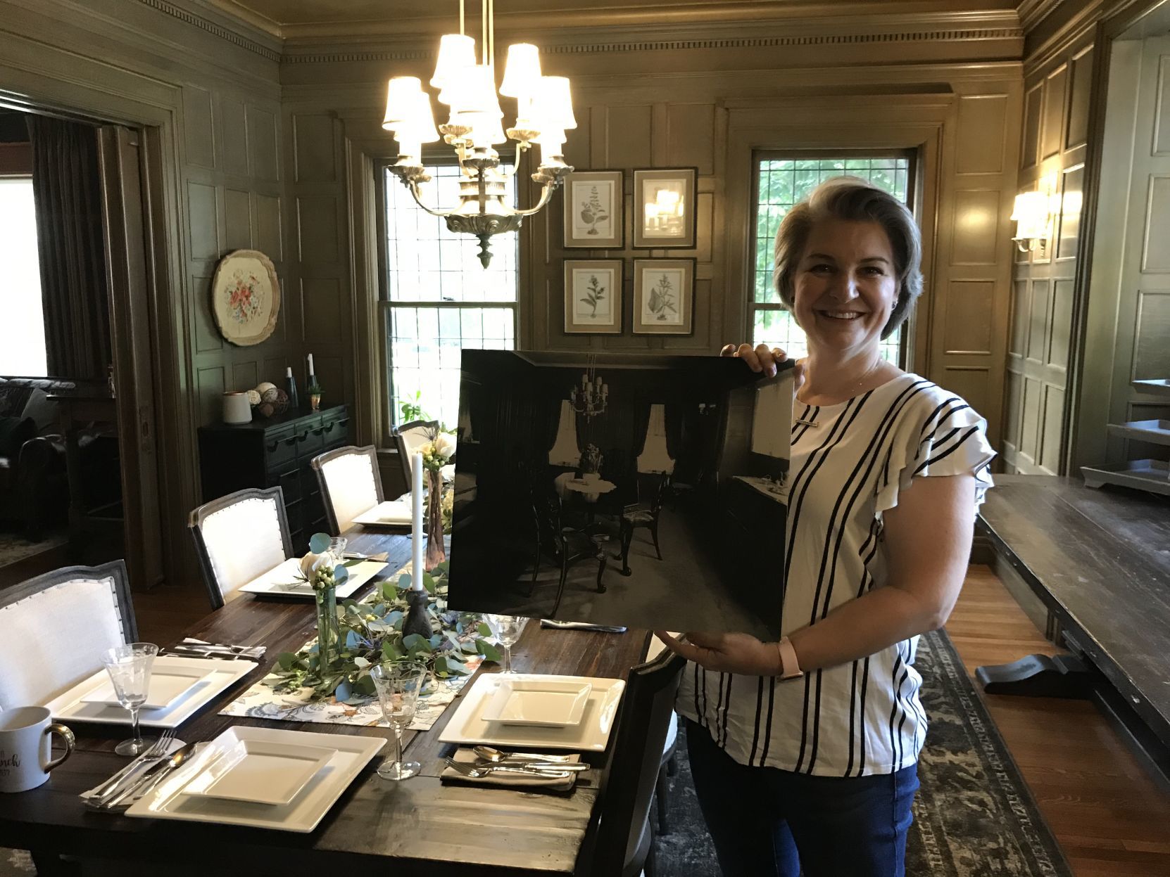 Jenni in the dining room